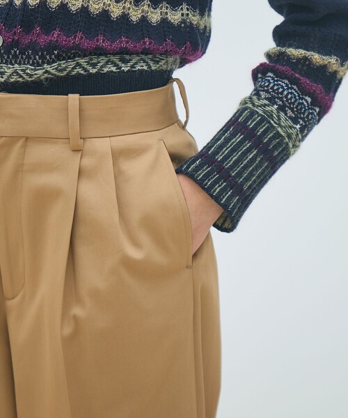 コットンチノ タックストレートパンツ（チノパンツ）｜MACPHEE