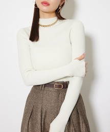 rienda - 新品！ rienda リエンダ サイドスリット ニット タートルネック ホワイト rienda｜リエンダのニット/セーター（タートルネック/ハイネック