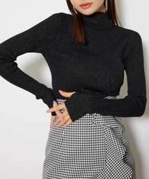 rienda - 新品！ rienda リエンダ サイドスリット ニット タートルネック ホワイト rienda｜リエンダのニット/セーター（タートルネック/ハイネック