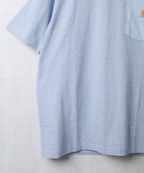 Carhartt（カーハート）の「【T13】【Carhartt/カーハート】RELAXED FIT S/S POCKET T-SHIRT CRHTT106145（Tシャツ/カットソー・メンズ・マルーン/ブラウン/サックスブルー・MEDIUM/LARGE/X-LARGE/SMALL）」の8枚目の写真