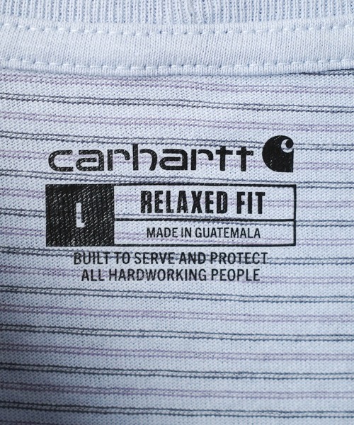 Carhartt（カーハート）の「【T13】【Carhartt/カーハート】RELAXED FIT S/S POCKET T-SHIRT CRHTT106145（Tシャツ/カットソー・メンズ・マルーン/ブラウン/サックスブルー・MEDIUM/LARGE/X-LARGE/SMALL）」の9枚目の写真