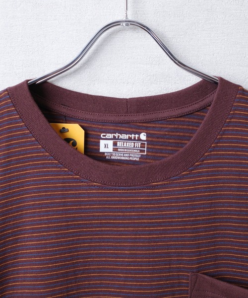 Carhartt（カーハート）の「【T13】【Carhartt/カーハート】RELAXED FIT S/S POCKET T-SHIRT CRHTT106145（Tシャツ/カットソー・メンズ・マルーン/ブラウン/サックスブルー・MEDIUM/LARGE/X-LARGE/SMALL）」の13枚目の写真