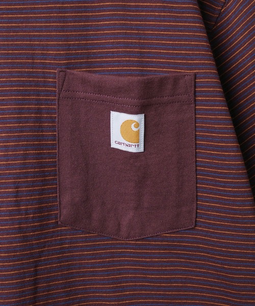 Carhartt（カーハート）の「【T13】【Carhartt/カーハート】RELAXED FIT S/S POCKET T-SHIRT CRHTT106145（Tシャツ/カットソー・メンズ・マルーン/ブラウン/サックスブルー・MEDIUM/LARGE/X-LARGE/SMALL）」の15枚目の写真