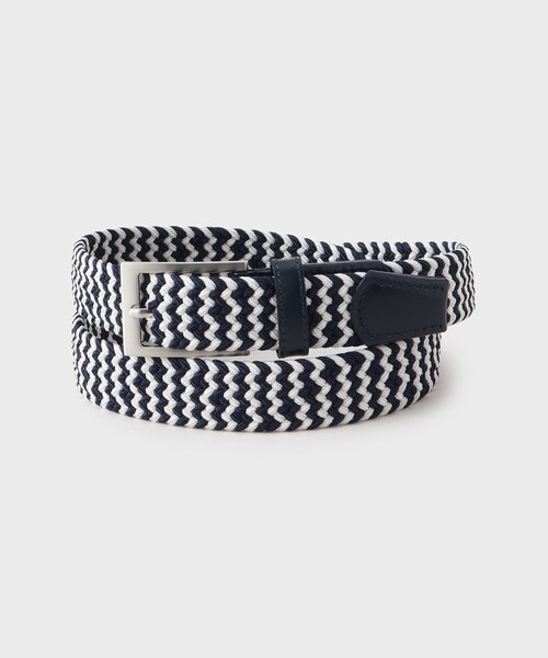 tk.TAKEO KIKUCHI(ティーケータケオキクチ)の「ゴムメッシュベルト(ベルト・メンズ・ブラック/ネイビー系4/ダークブラウン系4・00)」の1枚目の写真