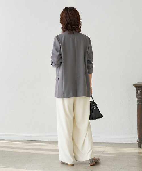 秋の即戦力】ピーチツイルピークドラペルジャケット（テーラード