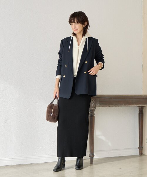 軽い着心地】ピーチツイルピークドラペルジャケット（テーラード