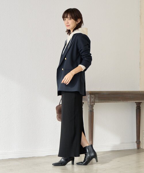 軽い着心地】ピーチツイルピークドラペルジャケット（テーラード