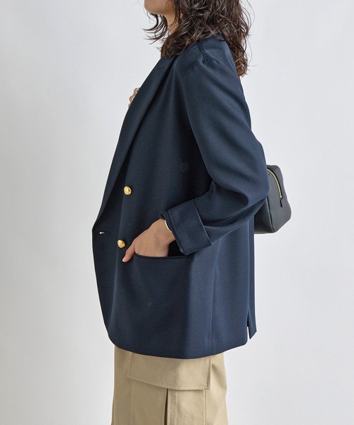 軽い着心地】ピーチツイルピークドラペルジャケット（テーラード