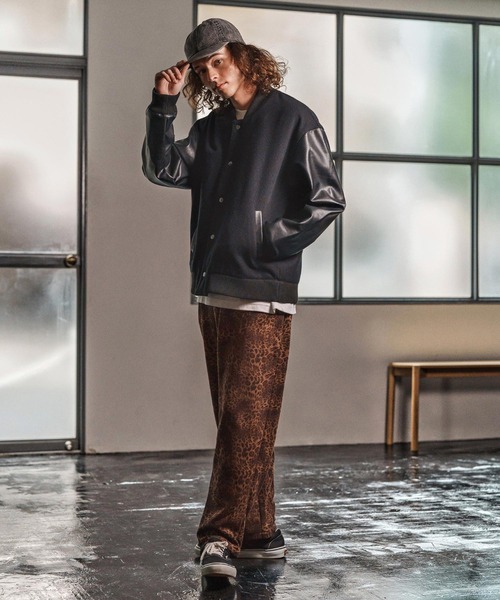 mj10975- PUレザースリーブスタジャン(25154CM)（スタジャン）｜CAMBIO