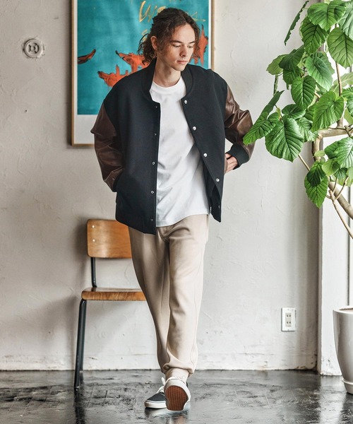 mj10975- PUレザースリーブスタジャン(25154CM)（スタジャン）｜CAMBIO