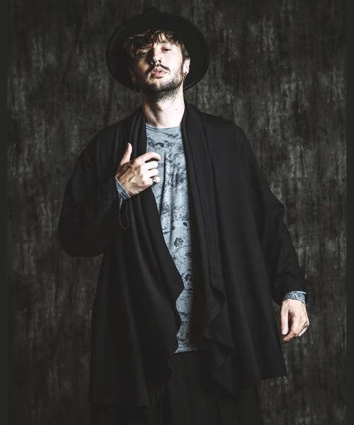 NO ID.（ノーアイディ）の「【NO ID.】Flower Print Rib Pullover / フラワー プリント テレコ プルオーバー（Tシャツ/カットソー・メンズ・ホワイト/グレー/ブラック・ONE SIZE）」の9枚目の写真