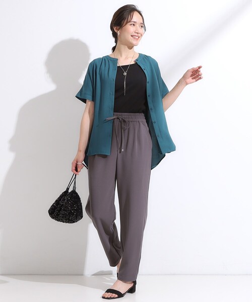 Cutie Blonde(キューティーブロンド)の「【洗える/ひんやり/前後2WAY】テレコタンクトップ(タンクトップ・レディース・ダークブラウン/ブラック/オフホワイト・02/04/01/03)」の11枚目の写真