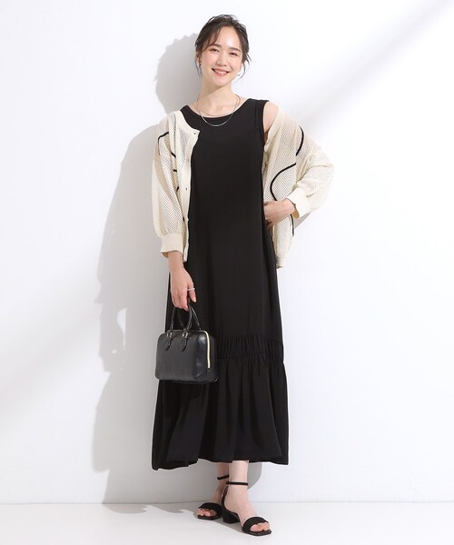 Cutie Blonde(キューティーブロンド)の「【洗える/ひんやり/前後2WAY】テレコタンクトップ(タンクトップ・レディース・ダークブラウン/ブラック/オフホワイト・02/04/01/03)」の12枚目の写真