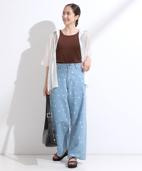 Cutie Blonde(キューティーブロンド)の「【洗える/ひんやり/前後2WAY】テレコタンクトップ(タンクトップ・レディース・ダークブラウン/ブラック/オフホワイト・02/04/01/03)」の19枚目の写真