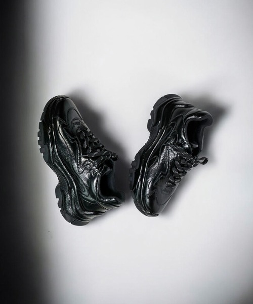 ASH（アッシュ）の「ASH/アッシュ【ADDICT BIS】チャンキースニーカー 厚底 ボリューム 6cmヒール ストリート（スニーカー・レディース・ブラック/レオパード・39/37/36/38）」の6枚目の写真