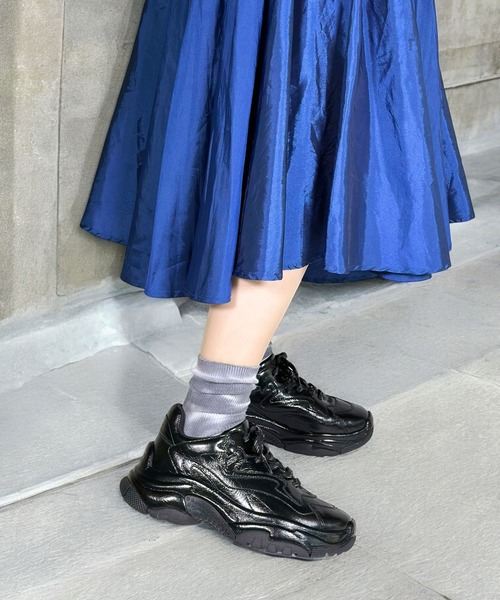 ASH（アッシュ）の「ASH/アッシュ【ADDICT BIS】チャンキースニーカー 厚底 ボリューム 6cmヒール ストリート（スニーカー・レディース・ブラック/レオパード・39/37/36/38）」の8枚目の写真