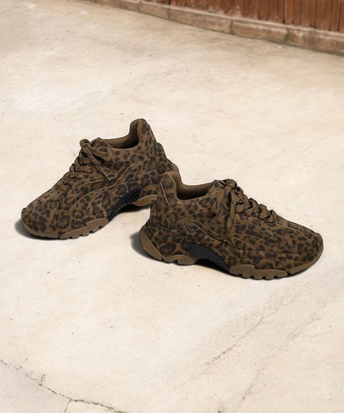 ASH（アッシュ）の「ASH/アッシュ【ADDICT BIS】チャンキースニーカー 厚底 ボリューム 6cmヒール ストリート（スニーカー・レディース・ブラック/レオパード・39/37/36/38）」の12枚目の写真