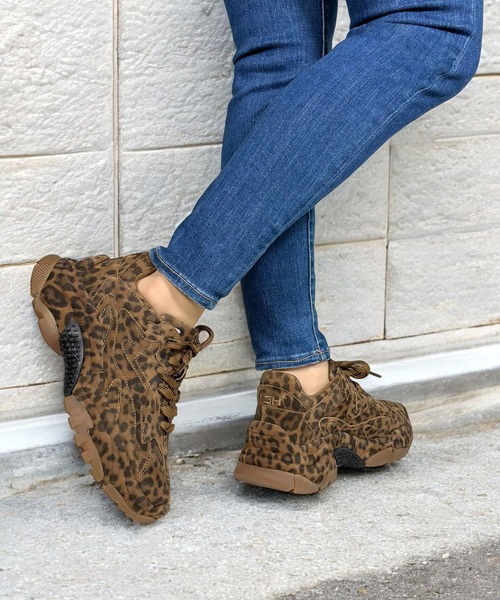 ASH（アッシュ）の「ASH/アッシュ【ADDICT BIS】チャンキースニーカー 厚底 ボリューム 6cmヒール ストリート（スニーカー・レディース・ブラック/レオパード・39/37/36/38）」の21枚目の写真