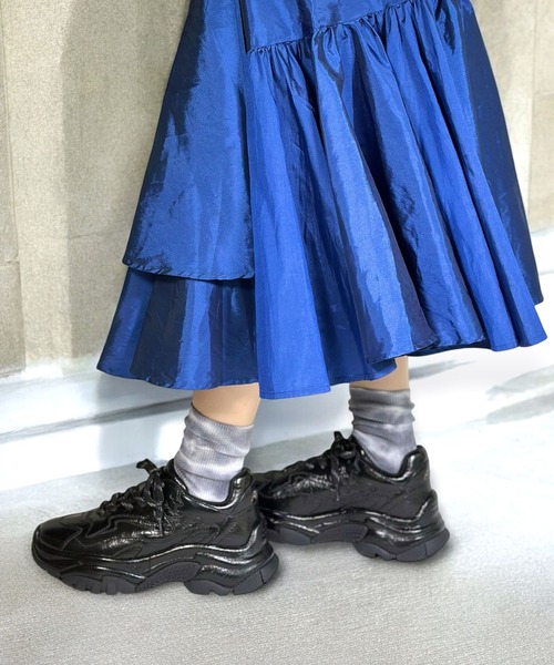 ASH（アッシュ）の「ASH/アッシュ【ADDICT BIS】チャンキースニーカー 厚底 ボリューム 6cmヒール ストリート（スニーカー・レディース・ブラック/レオパード・39/37/36/38）」の16枚目の写真