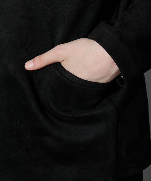 5351 POUR LES HOMMES（ゴーサンゴーイチプールオム）の「【セットアップ対応】ストレッチ スエード ノーカラージャケット（ノーカラージャケット・メンズ・チャコールグレー/ブラック・46/44/50/48）」の21枚目の写真