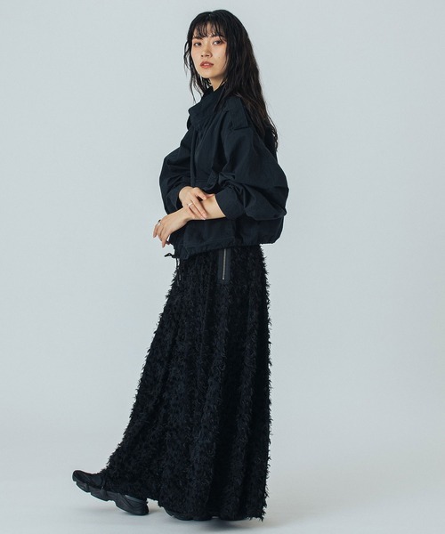 ROSE BUD(ローズバッド)の「(mici)MILITARY JACKET(ミリタリージャケット・レディース・ブラック/ベージュ・ONE SIZE)」の8枚目の写真