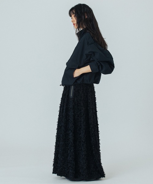 ROSE BUD(ローズバッド)の「(mici)MILITARY JACKET(ミリタリージャケット・レディース・ブラック/ベージュ・ONE SIZE)」の9枚目の写真
