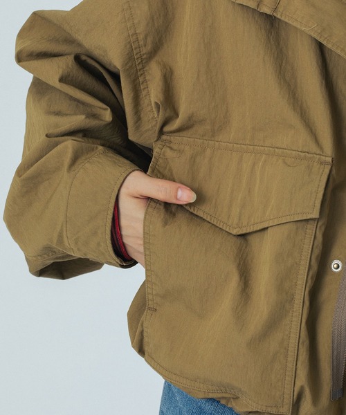 ROSE BUD(ローズバッド)の「(mici)MILITARY JACKET(ミリタリージャケット・レディース・ブラック/ベージュ・ONE SIZE)」の15枚目の写真