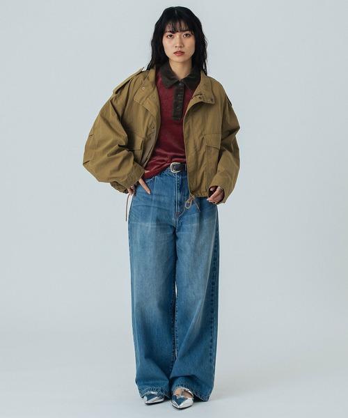 ROSE BUD(ローズバッド)の「(mici)MILITARY JACKET(ミリタリージャケット・レディース・ブラック/ベージュ・ONE SIZE)」の20枚目の写真
