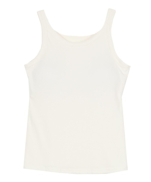 KOBE LETTUCE（コウベレタス）の「カップ付きUネックリブタンクトップ（タンクトップ・レディース・ブルー/ブラック/ホワイト・M）」の12枚目の写真