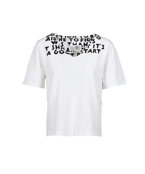 MM6 Maison Margiela(エムエムシックス メゾン マルジェラ)の「T-SHIRT(Tシャツ/カットソー・メンズ・ホワイト・MEDIUM/LARGE)」の1枚目の写真