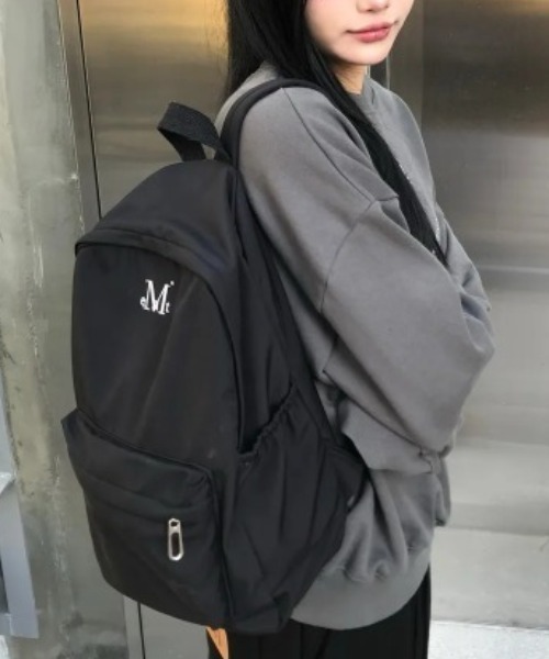 MUCENT(ムセント)の「◇MUCENT◇ブランド直輸入正規品/ドンダ シグネチャー ロゴ バックパック DONDA SIGNATURE LOGO BACK PACK(バックパック/リュック・レディース・ブラック・FREE)」の1枚目の写真