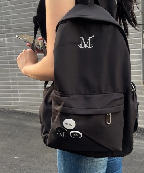 MUCENT(ムセント)の「◇MUCENT◇ブランド直輸入正規品/ドンダ シグネチャー ロゴ バックパック DONDA SIGNATURE LOGO BACK PACK(バックパック/リュック・レディース・ブラック・FREE)」の4枚目の写真