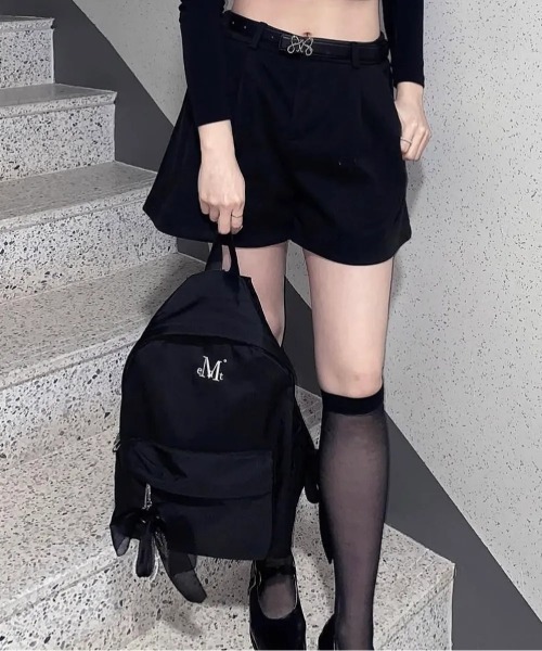 MUCENT(ムセント)の「◇MUCENT◇ブランド直輸入正規品/ドンダ シグネチャー ロゴ バックパック DONDA SIGNATURE LOGO BACK PACK(バックパック/リュック・レディース・ブラック・FREE)」の5枚目の写真