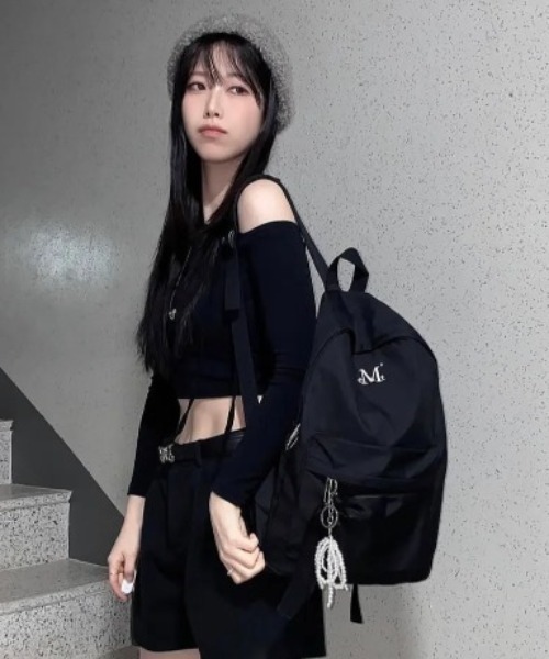 MUCENT(ムセント)の「◇MUCENT◇ブランド直輸入正規品/ドンダ シグネチャー ロゴ バックパック DONDA SIGNATURE LOGO BACK PACK(バックパック/リュック・レディース・ブラック・FREE)」の14枚目の写真