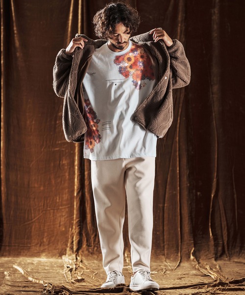 ANGENEHM（アンゲネーム）の「mt9885-Printed T-shirt -Botanical Art- Tシャツ(AG05-025acf)（Tシャツ/カットソー・メンズ・ホワイト/ブラック・L/M/S）」の14枚目の写真