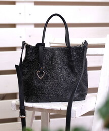 COOCO（クーコ）の「メタリックツマミハンドル２ＷＡＹミニトートバッグ（トートバッグ）」