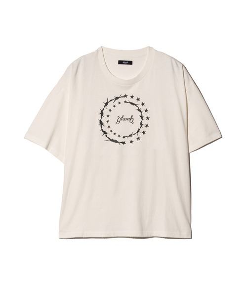 glamb（グラム）の「Barbed Wire T-Shirt / バーブドワイヤーTシャツ（Tシャツ/カットソー・メンズ・ホワイト/ブラック・S/M/L）」の3枚目の写真