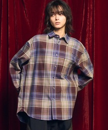 《UNISEX》【Italian Dead Stock Fabric】Prime-Over Regular Collar Flannel Shirt/プライムオーバーレギュラーカラーネルシャツ【MAISON SPECIAL/メゾンスペシャル】