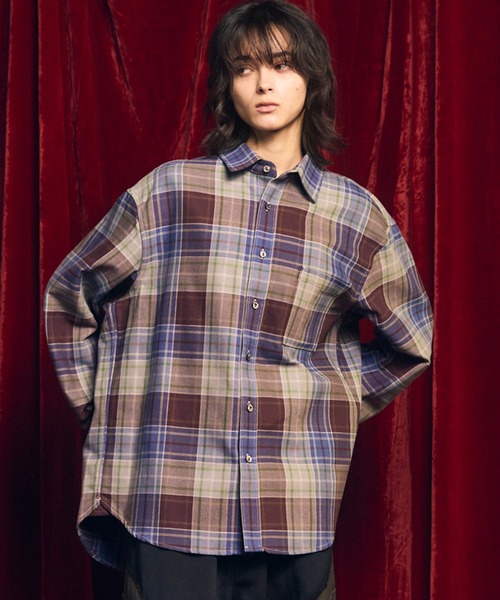 MAISON SPECIAL（メゾンスペシャル）の「《UNISEX》【Italian Dead Stock Fabric】Prime-Over Regular Collar Flannel Shirt/プライムオーバーレギュラーカラーネルシャツ【MAISON SPECIAL/メゾンスペシャル】（シャツ/ブラウス・メンズ・ダークブルー/グレー/その他6/その他7/その他1/その他2/その他3/その他5/ベージュ/ネイビー/サックスブルー/ブルー/アイボリー/ライトグレー/チャコールグレー/ダークネイビー/その他4・1/2/0）」の11枚目の写真