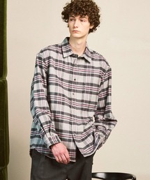24AW★MAISON SPECIALタイ付シャツ 長袖 ゆったり ライトグレー 24AW☆MAISON SPECIALタイ付シャツ 長袖 ゆったり ライトグレー