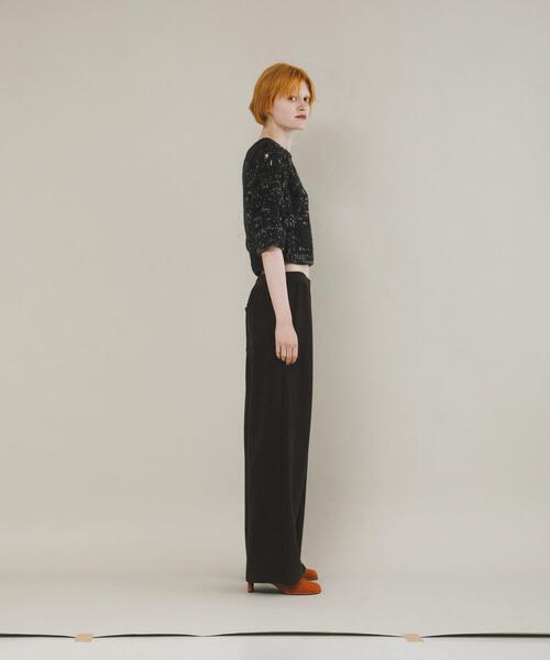 LAATO（ラート）の「lantern sleeve knit（ニット/セーター・レディース・ブラック/オフホワイト・FREE）」の9枚目の写真