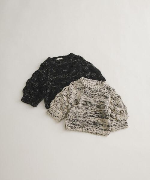 LAATO（ラート）の「lantern sleeve knit（ニット/セーター・レディース・ブラック/オフホワイト・FREE）」の12枚目の写真