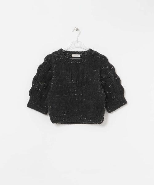 LAATO（ラート）の「lantern sleeve knit（ニット/セーター・レディース・ブラック/オフホワイト・FREE）」の14枚目の写真