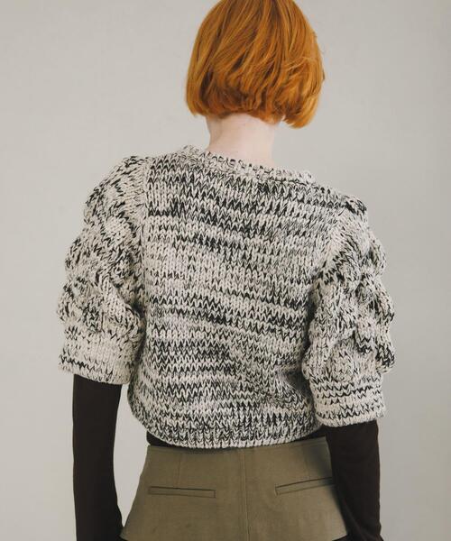 LAATO（ラート）の「lantern sleeve knit（ニット/セーター・レディース・ブラック/オフホワイト・FREE）」の22枚目の写真