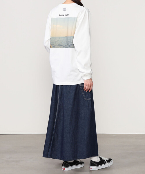 TANGTANG（タンタン）の「TANGTANG |〈別注〉長袖Tシャツ GASATANG/LASTHAZYKOBAY WOMEN（Tシャツ/カットソー・レディース・ホワイト・S）」の5枚目の写真