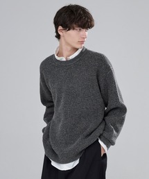 【LUENNA】Basic Ribbed Knit Sweater / ベーシック畦編みニットセーター