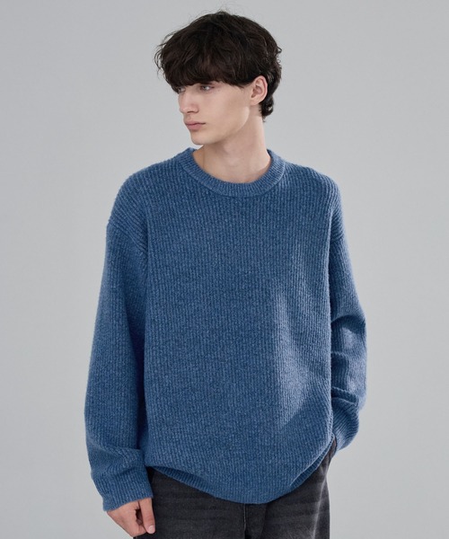 LUENNA】Basic Ribbed Knit Sweater / ベーシック畦編みニットセーター