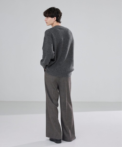 LUENNA（ルエナ）の「【LUENNA】Basic Ribbed Knit Sweater / ベーシック畦編みニットセーター（ニット/セーター・メンズ・ブラウン/アイボリー/ブルー/チャコールグレー・L/M/S）」の18枚目の写真