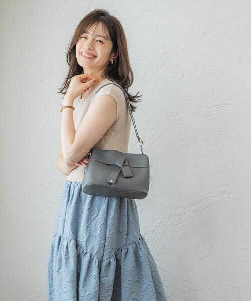 ITS'DEMO（イッツデモ）の「◆＜かるバッグ＞ミニショルダー（ショルダーバッグ・レディース・グレー/ナチュラル/ブラック/ピンク系・00）」の5枚目の写真