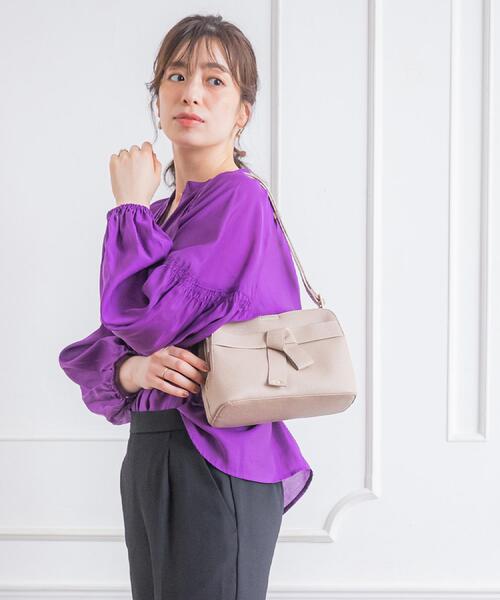 ITS'DEMO（イッツデモ）の「◆＜かるバッグ＞ミニショルダー（ショルダーバッグ・レディース・グレー/ナチュラル/ブラック/ピンク系・00）」の6枚目の写真